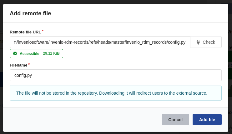 URL verification result