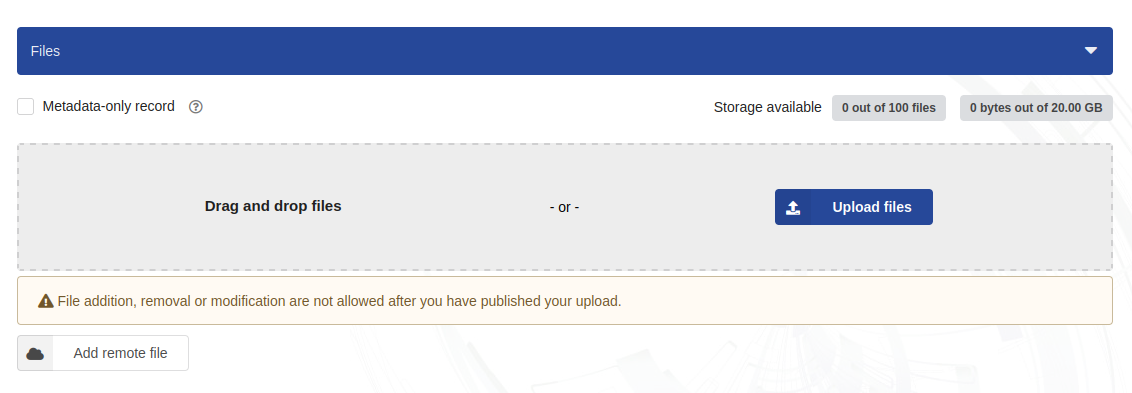 Add remote file button