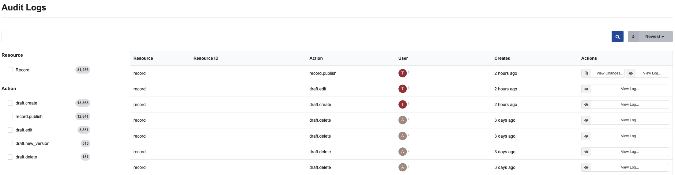 Audit logs