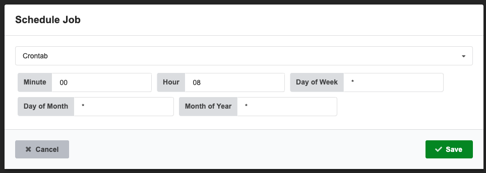 Schedule a job