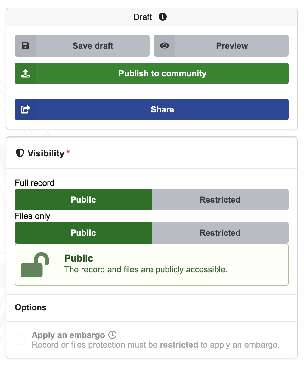 draft functionalitys