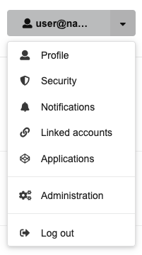 Navigation to administration
