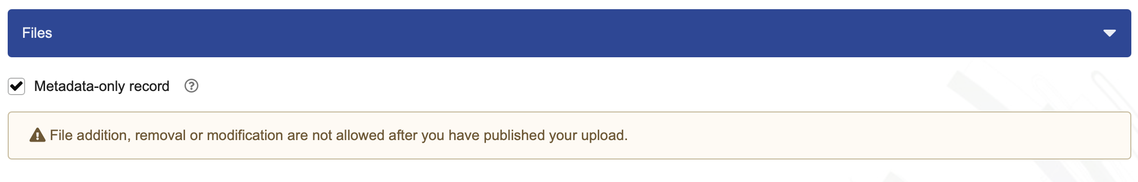 metadata only